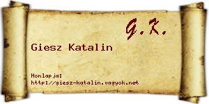 Giesz Katalin névjegykártya